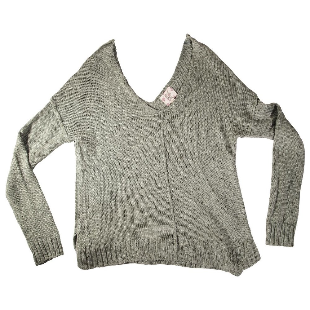 Hippie Rose Brand Sweater, Ladies Size Medium, Lovely Soft Sage Green, V-Neck